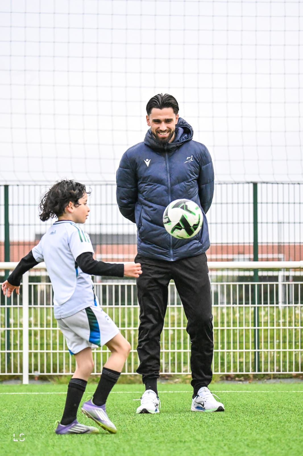 Florian Latte en séance avec un jeune joueur